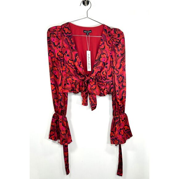 For Love & Lemons — Davina Tie Front Blouse — XXS — NWT - Picture 3 of 9